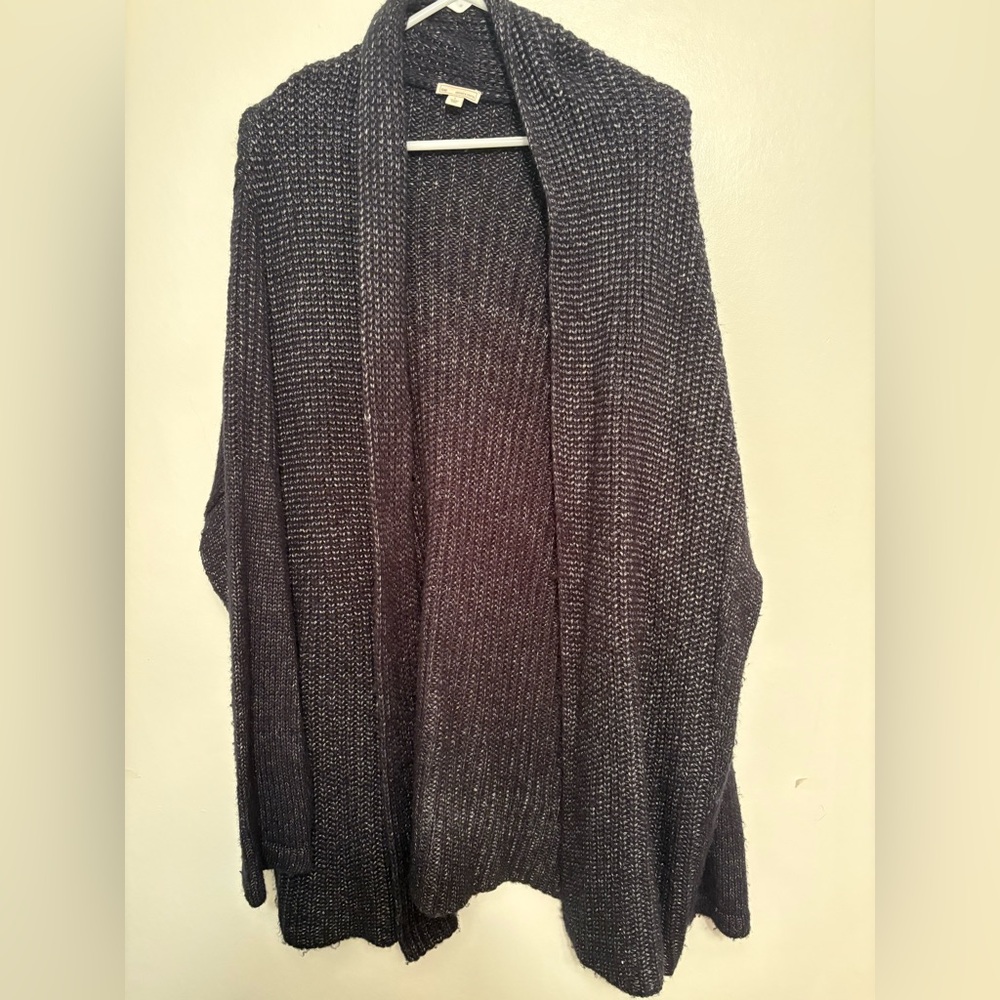 Gap long navy blue open cardigan large